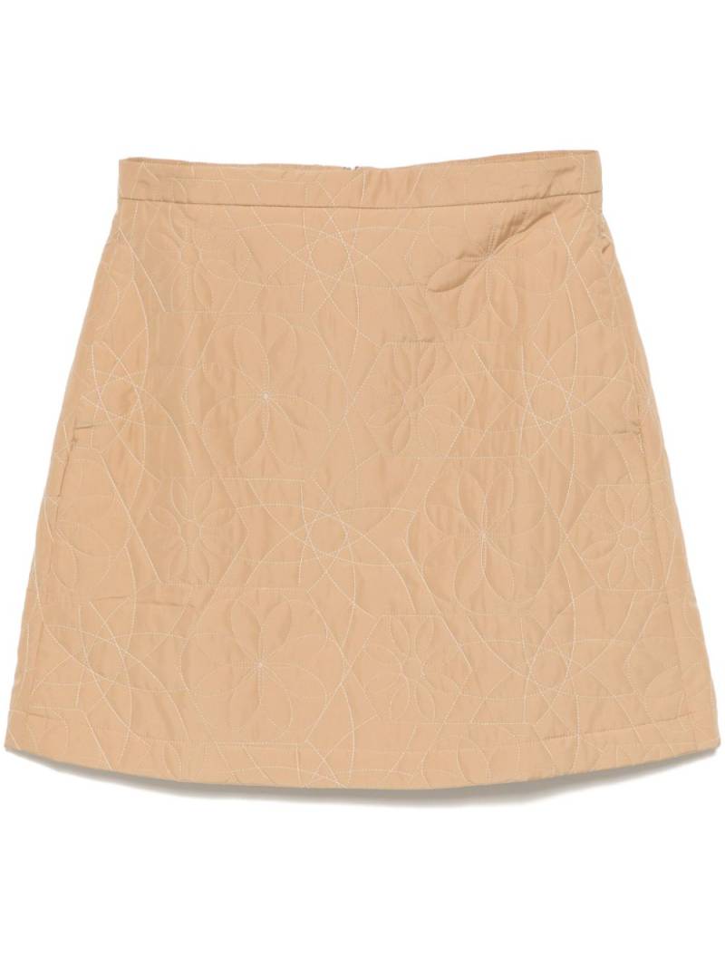 Maison Kitsuné quilted mini skirt - Neutrals von Maison Kitsuné