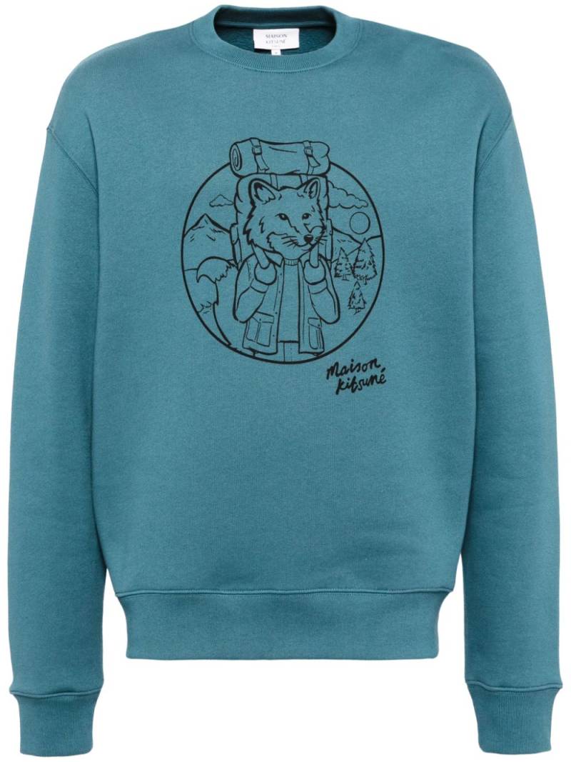 Maison Kitsuné rambling fox sweatshirt - Blue von Maison Kitsuné