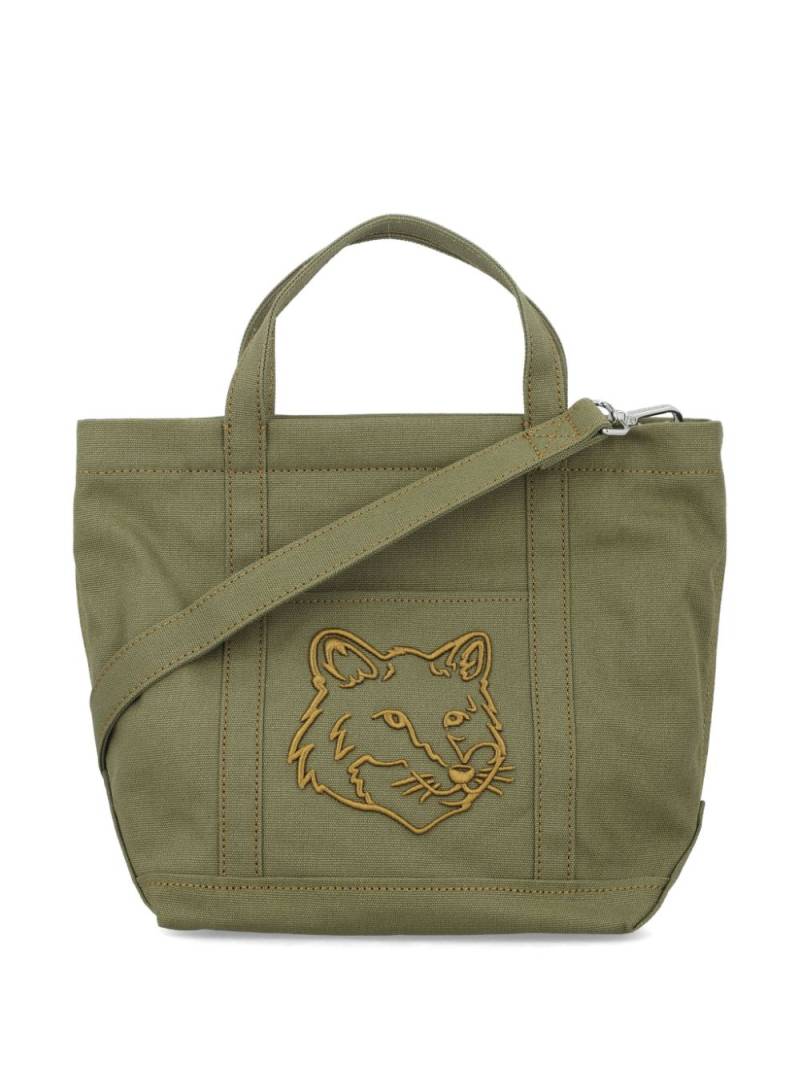 Maison Kitsuné small Fox Head tote bag - Green von Maison Kitsuné