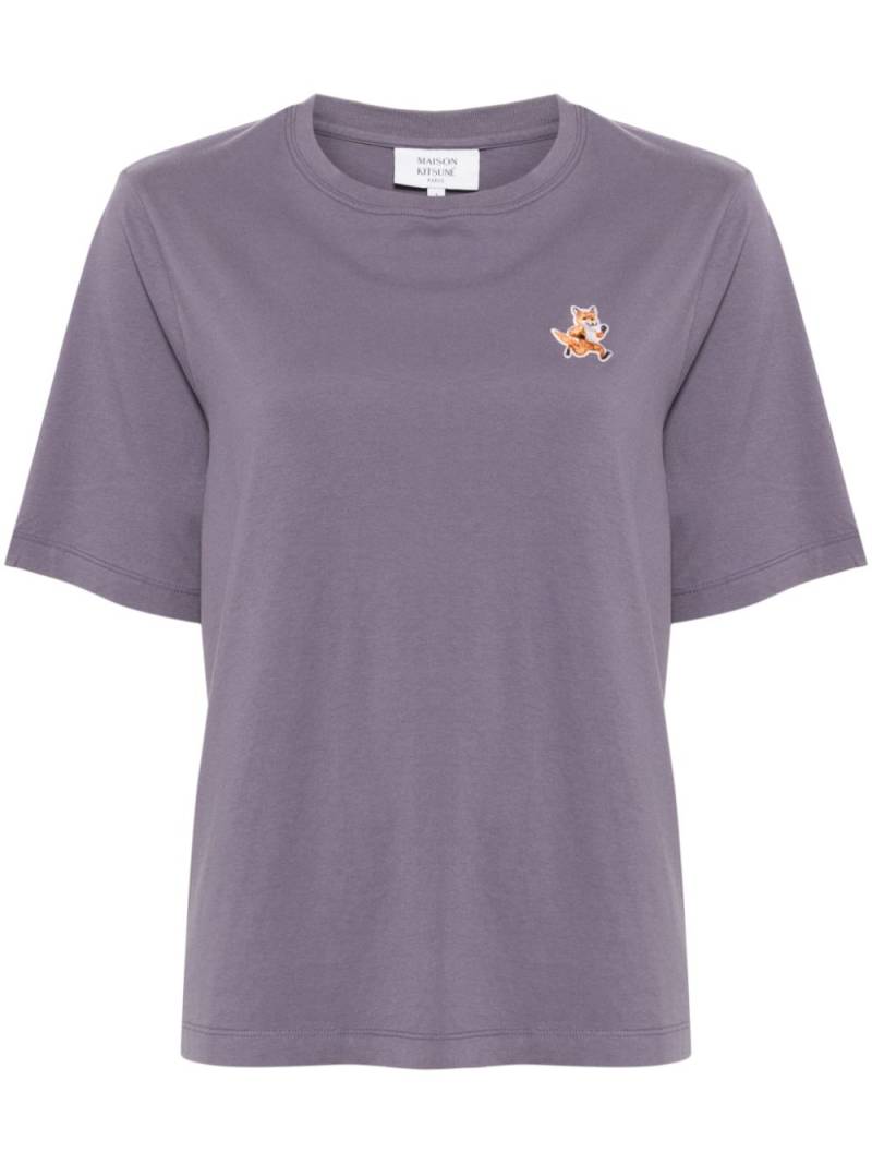 Maison Kitsuné speedy fox patch T-shirt - Purple von Maison Kitsuné