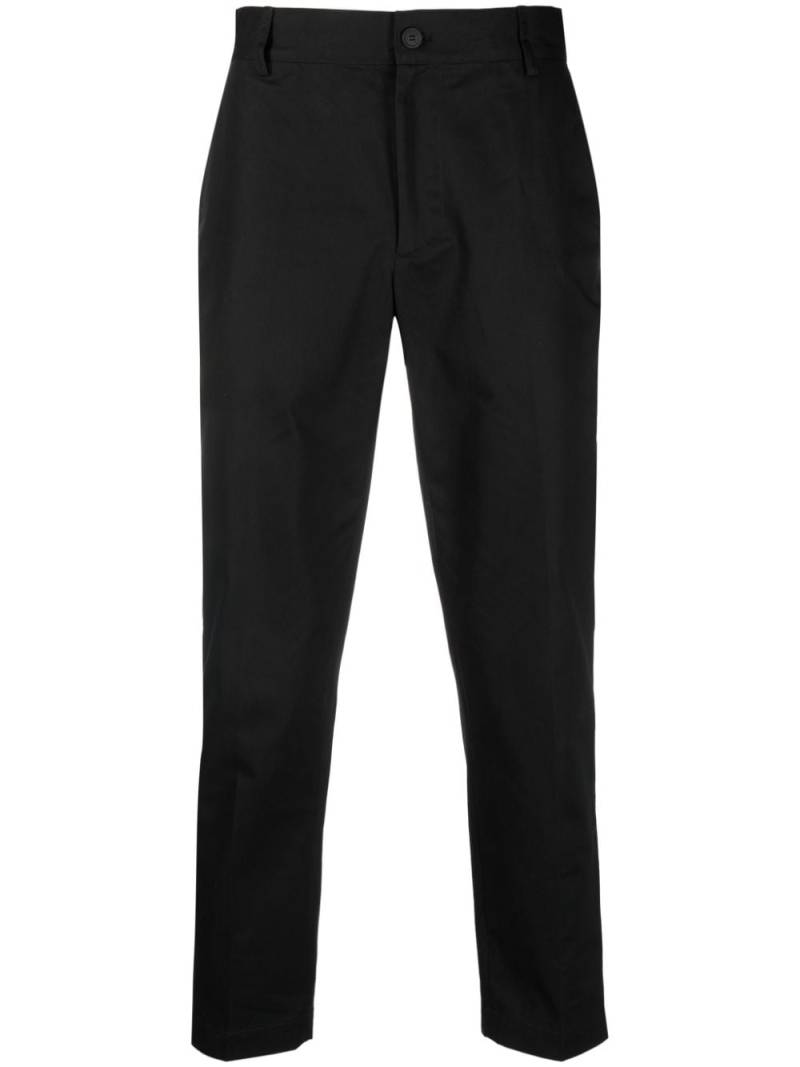 Maison Kitsuné straight-leg cotton trousers - Black von Maison Kitsuné