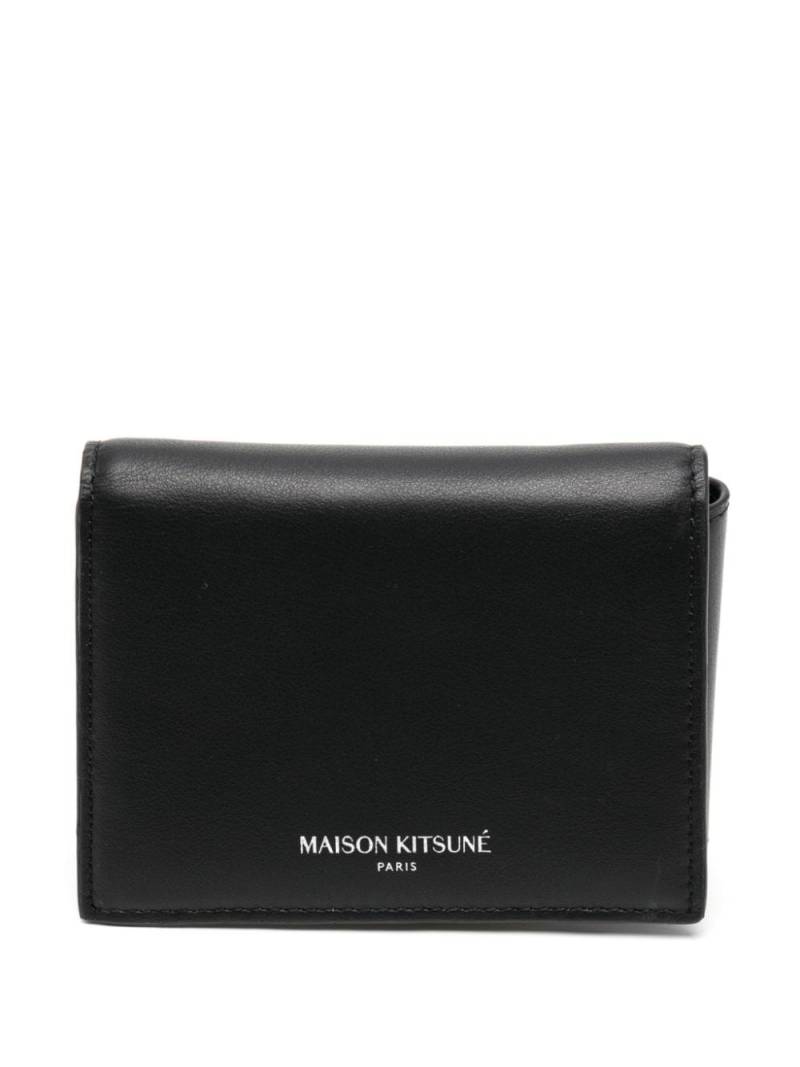 Maison Kitsuné tri-fold leather wallet - Black von Maison Kitsuné