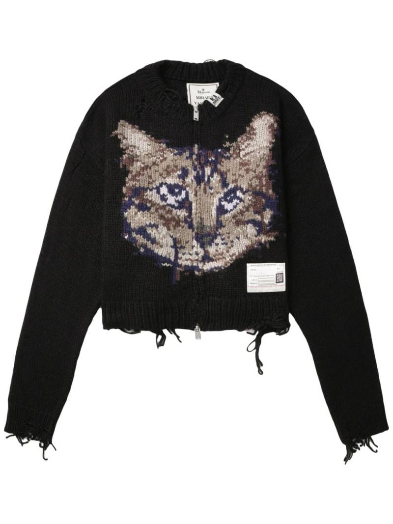 Maison MIHARA YASUHIRO Cat cardigan - Black von Maison MIHARA YASUHIRO