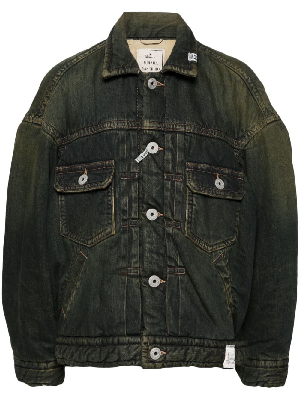 Maison MIHARA YASUHIRO Denim Puffer Jacket - Blue von Maison MIHARA YASUHIRO