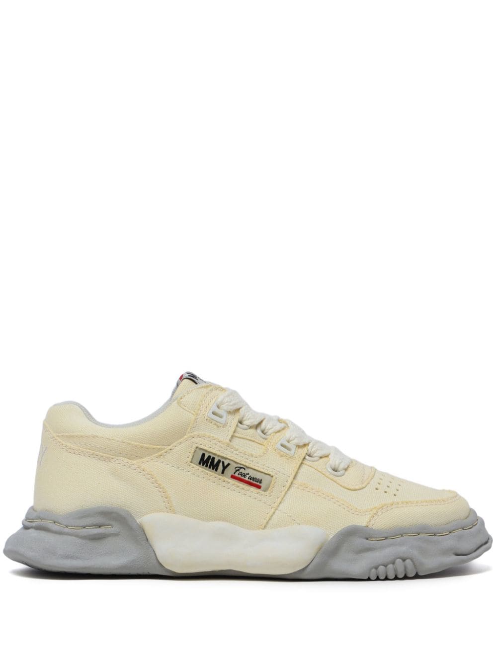 Maison MIHARA YASUHIRO Parker panelled canvas sneakers - White von Maison MIHARA YASUHIRO