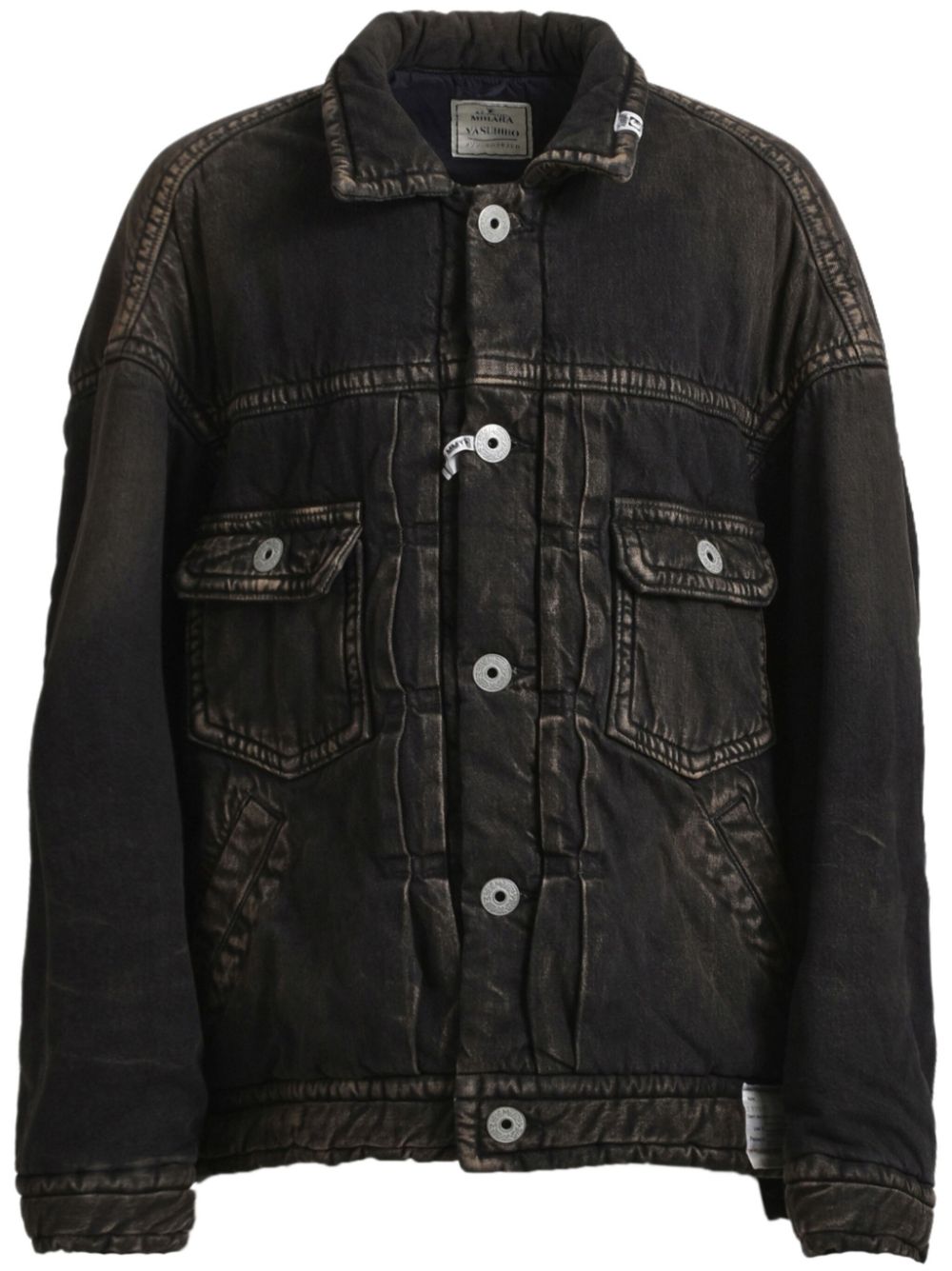 Maison MIHARA YASUHIRO Puffer denim jacket - Black von Maison MIHARA YASUHIRO