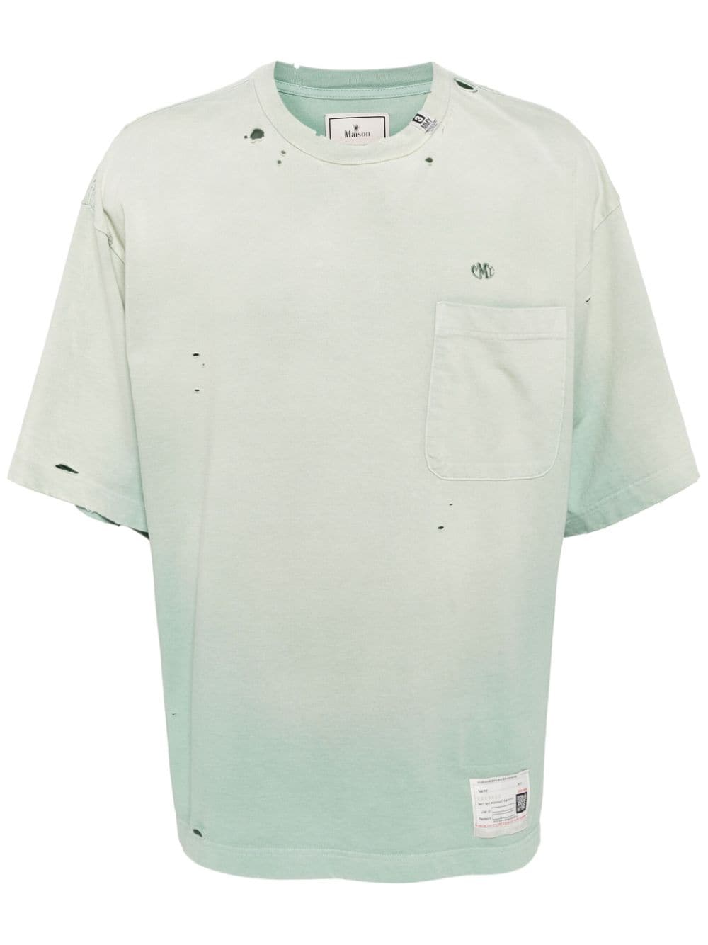 Maison MIHARA YASUHIRO Sun Faded cotton T-shirt - Green von Maison MIHARA YASUHIRO