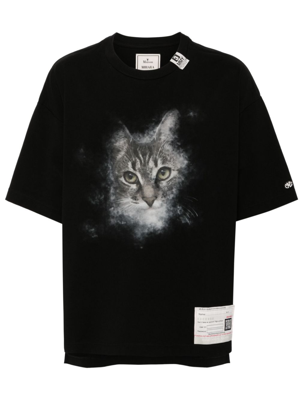 Maison MIHARA YASUHIRO cat-print T-shirt - Black von Maison MIHARA YASUHIRO