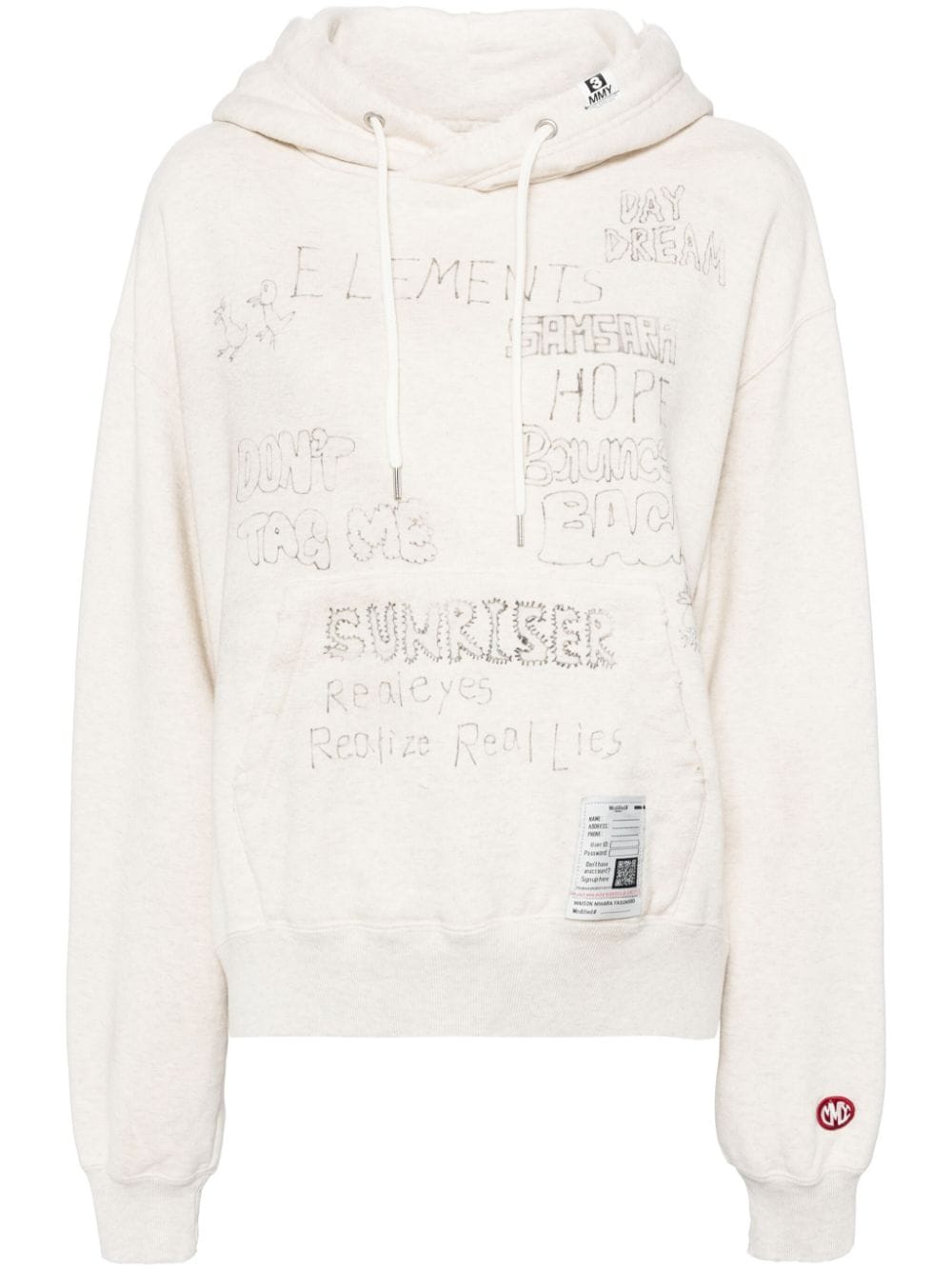 Maison MIHARA YASUHIRO Duck-print hoodie - Neutrals von Maison MIHARA YASUHIRO