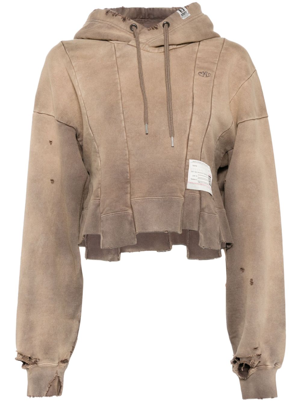 Maison MIHARA YASUHIRO cotton hoodie - Brown von Maison MIHARA YASUHIRO