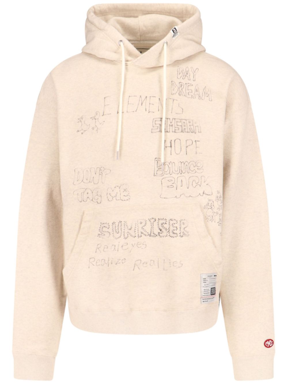 Maison MIHARA YASUHIRO cotton hoodie - Neutrals von Maison MIHARA YASUHIRO