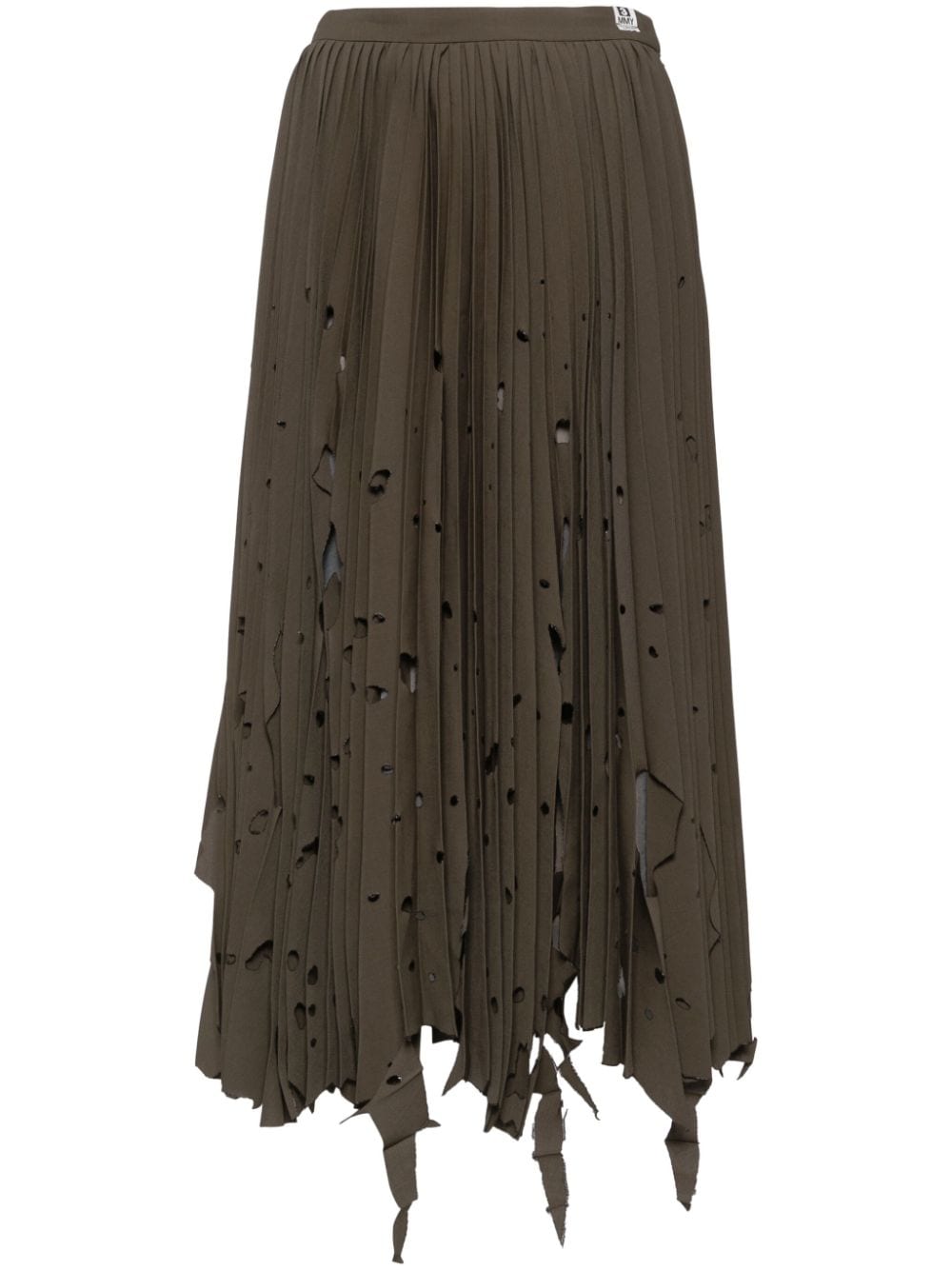 Maison MIHARA YASUHIRO cut-out pleated skirt - Neutrals von Maison MIHARA YASUHIRO