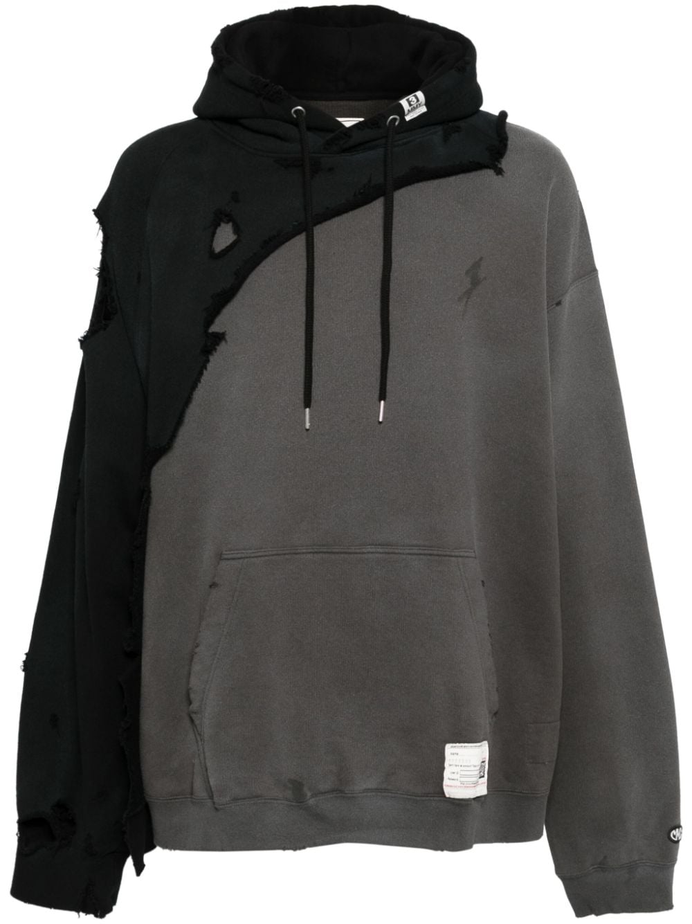 Maison MIHARA YASUHIRO distressed cotton hoodie - Black von Maison MIHARA YASUHIRO