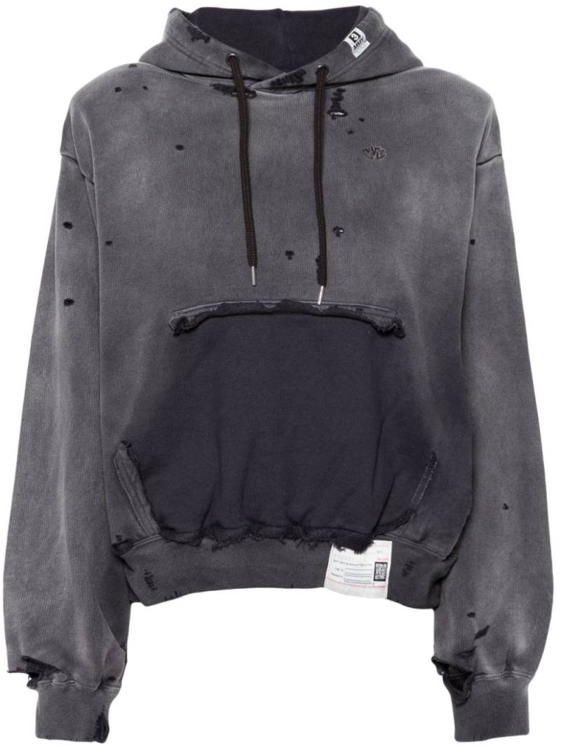 Maison MIHARA YASUHIRO distressed hoodie - Black von Maison MIHARA YASUHIRO