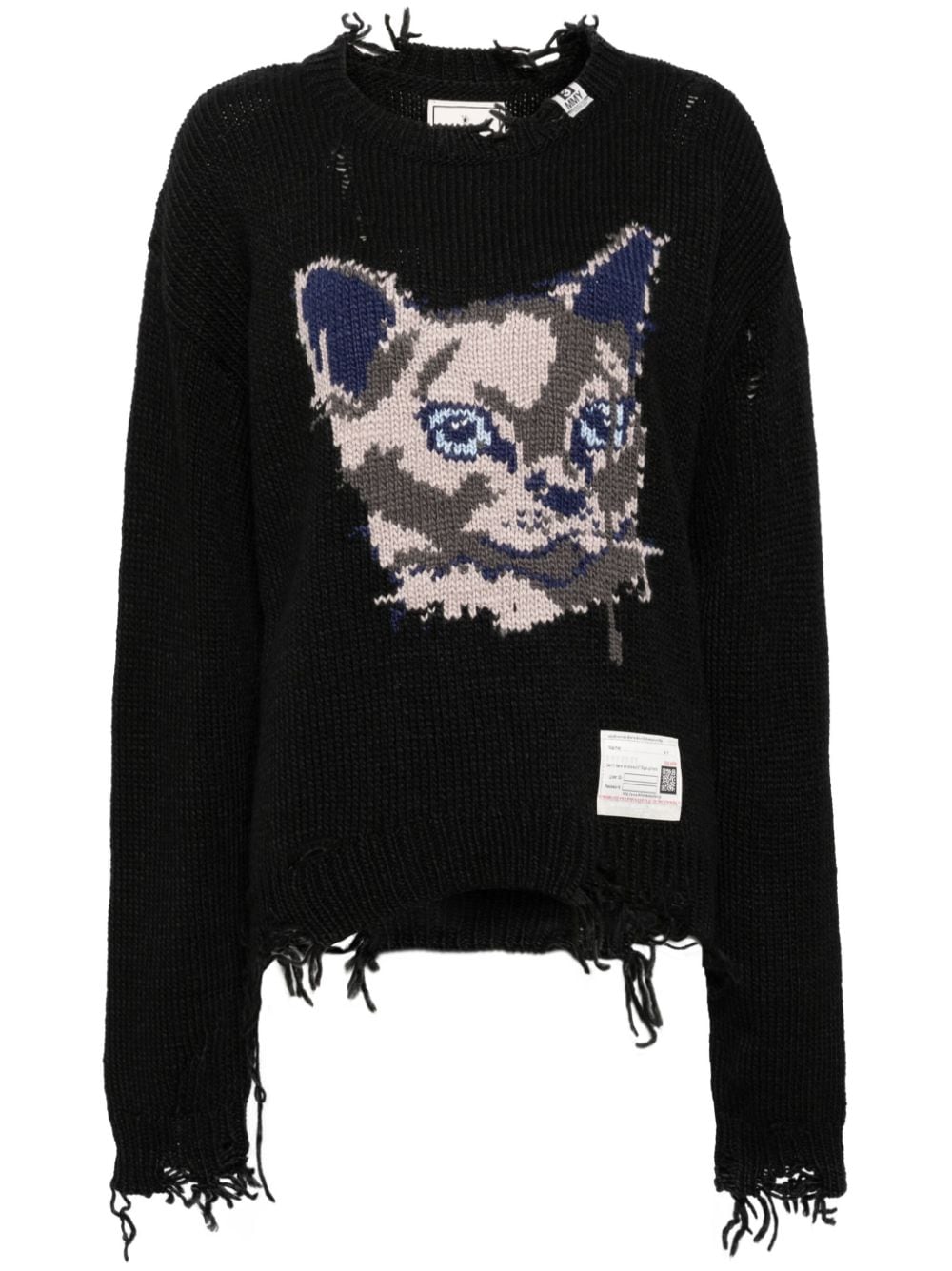 Maison MIHARA YASUHIRO distressed ripped jumper - Black von Maison MIHARA YASUHIRO