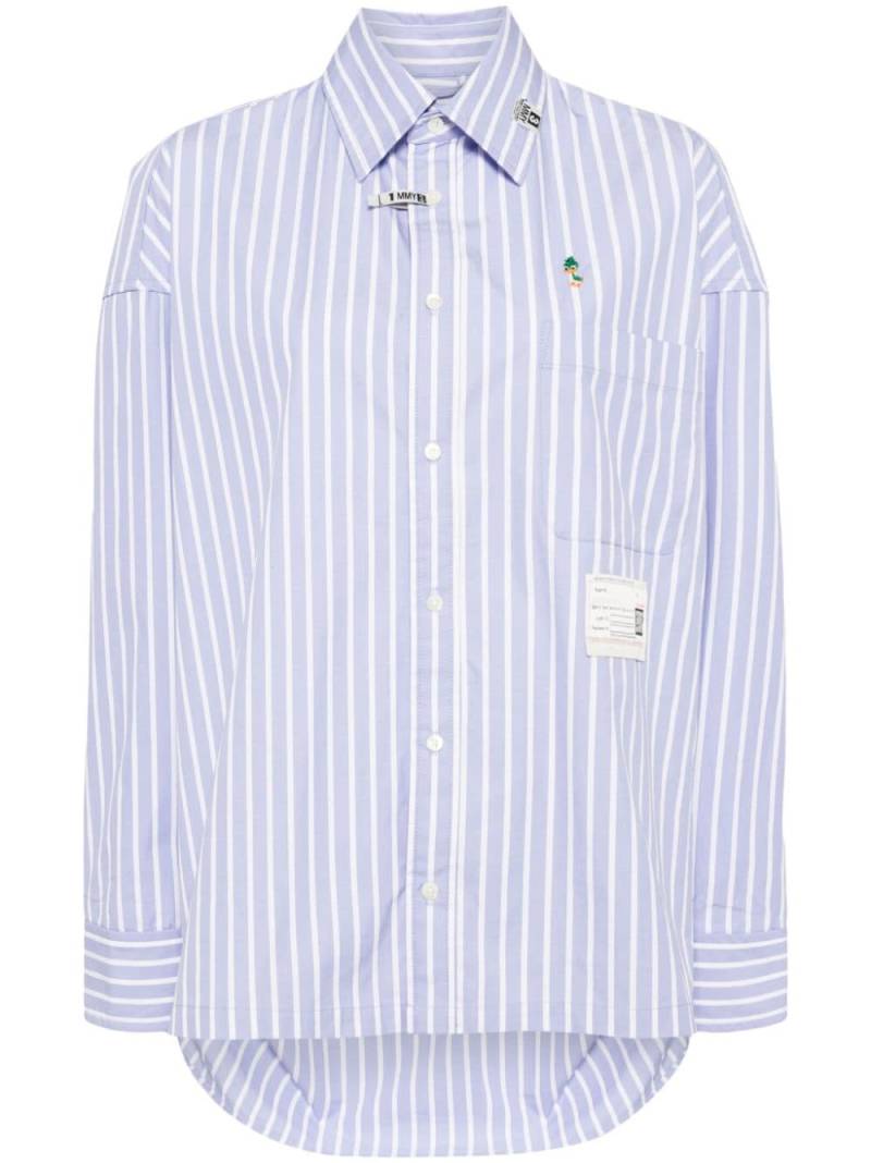 Maison MIHARA YASUHIRO Duck-embroidered shirt - Blue von Maison MIHARA YASUHIRO