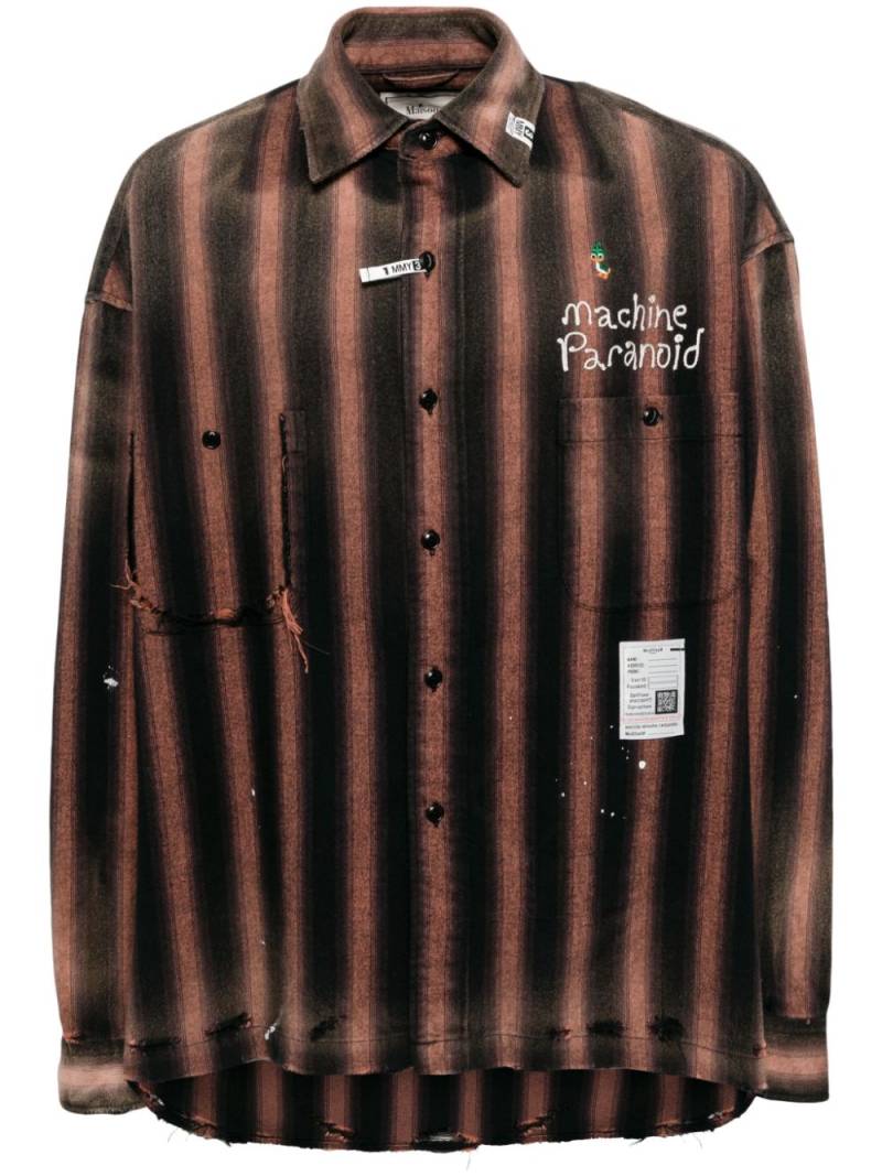 Maison MIHARA YASUHIRO embroidered shirt - Brown von Maison MIHARA YASUHIRO