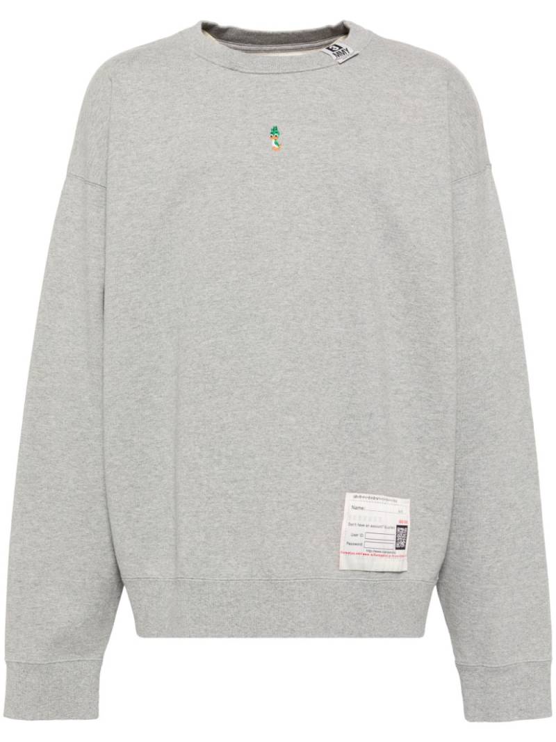 Maison MIHARA YASUHIRO embroidered sweatshirt - Grey von Maison MIHARA YASUHIRO