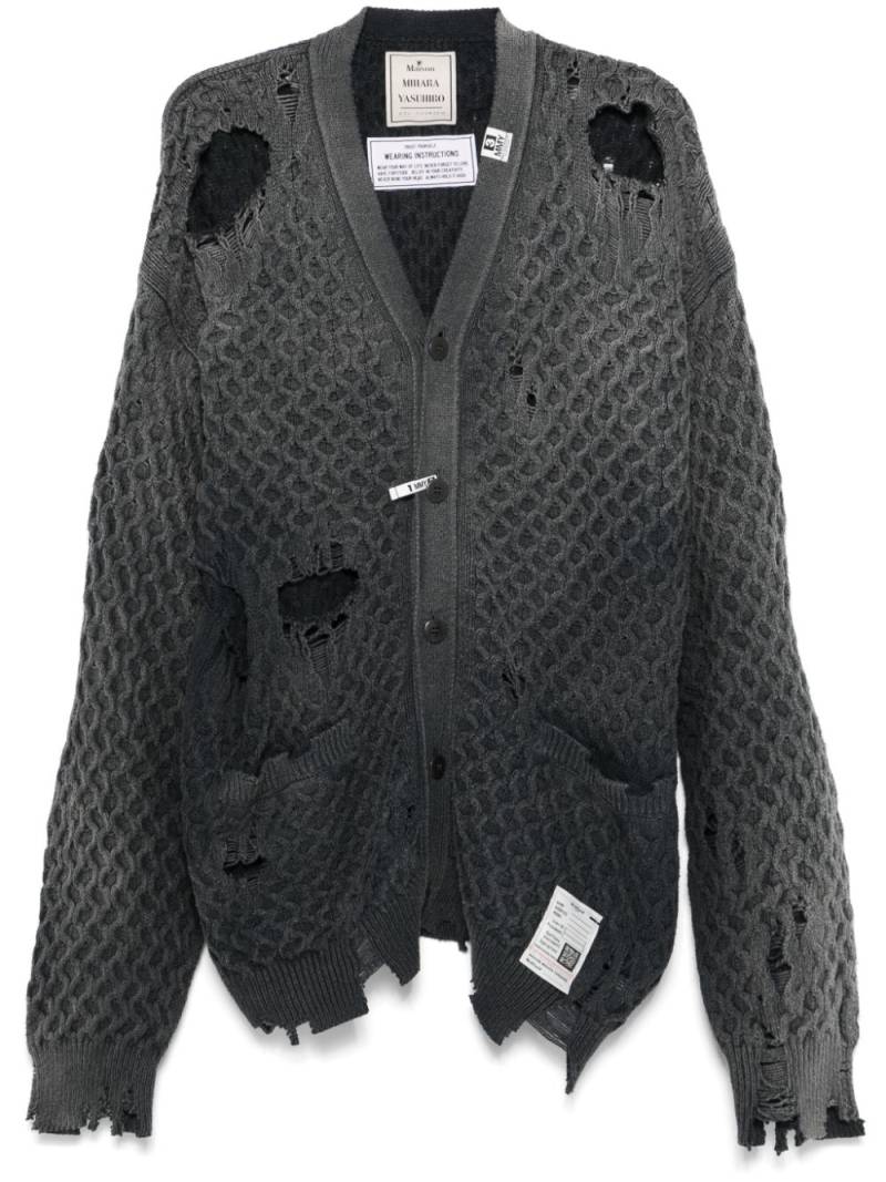 Maison MIHARA YASUHIRO faded cardigan - Black von Maison MIHARA YASUHIRO