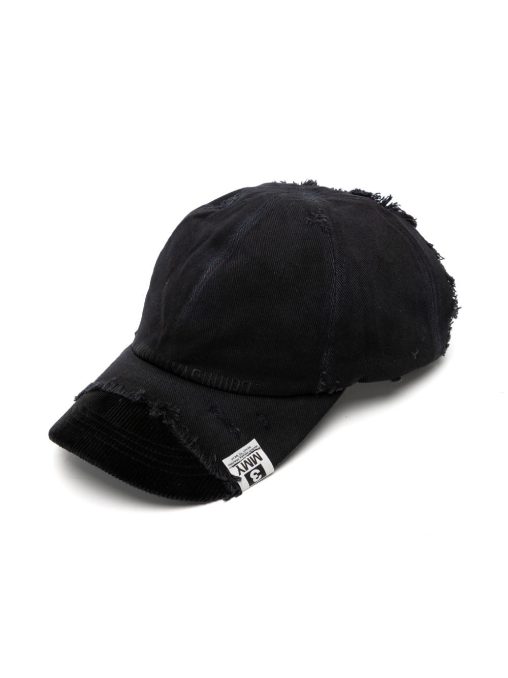 Maison MIHARA YASUHIRO frayed detailing cap - Black von Maison MIHARA YASUHIRO