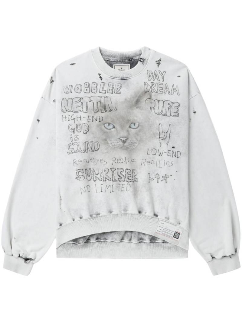 Maison MIHARA YASUHIRO graphic-print sweatshirt - Grey von Maison MIHARA YASUHIRO