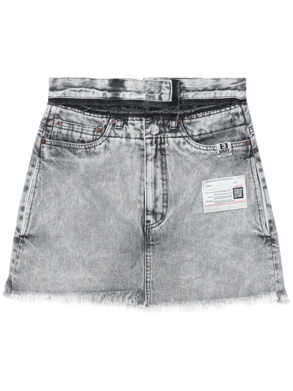 Maison MIHARA YASUHIRO high-rise denim mini skort - White von Maison MIHARA YASUHIRO