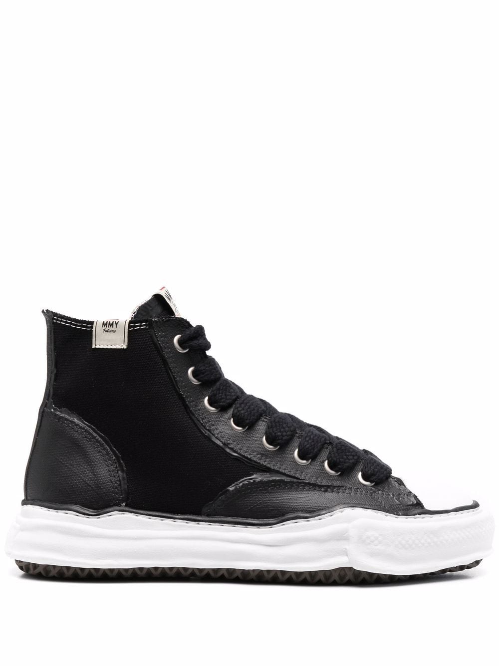 Maison MIHARA YASUHIRO high-top raw-cut sneakers - Black von Maison MIHARA YASUHIRO