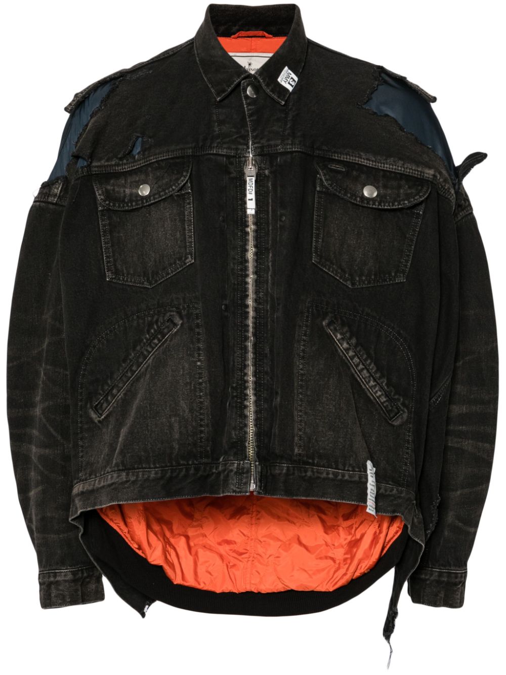 Maison MIHARA YASUHIRO layered denim jacket - Black von Maison MIHARA YASUHIRO