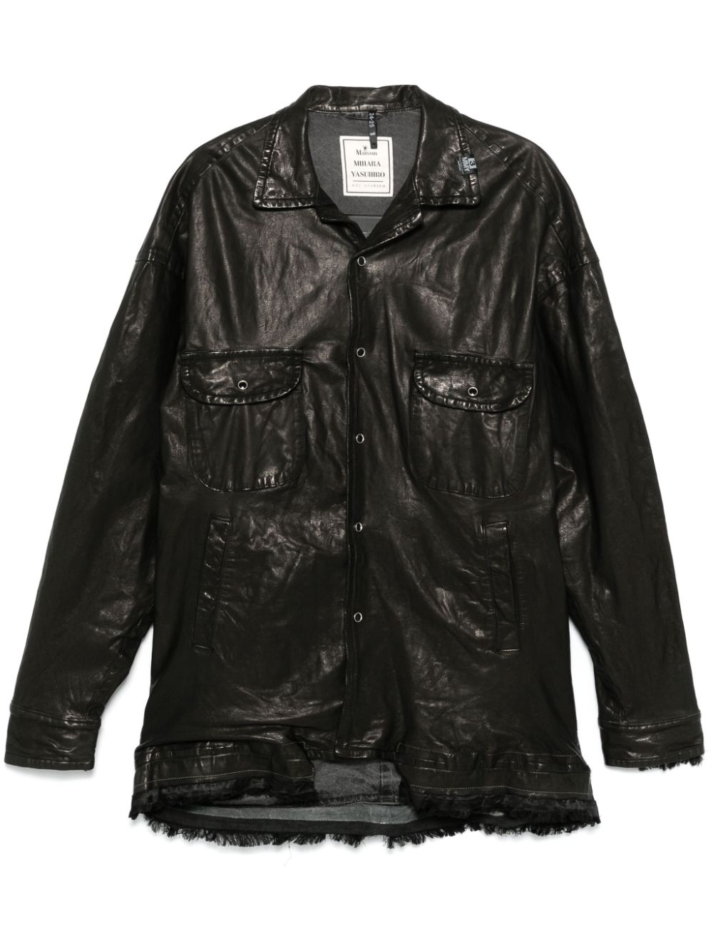 Maison MIHARA YASUHIRO leather shirt - Black von Maison MIHARA YASUHIRO