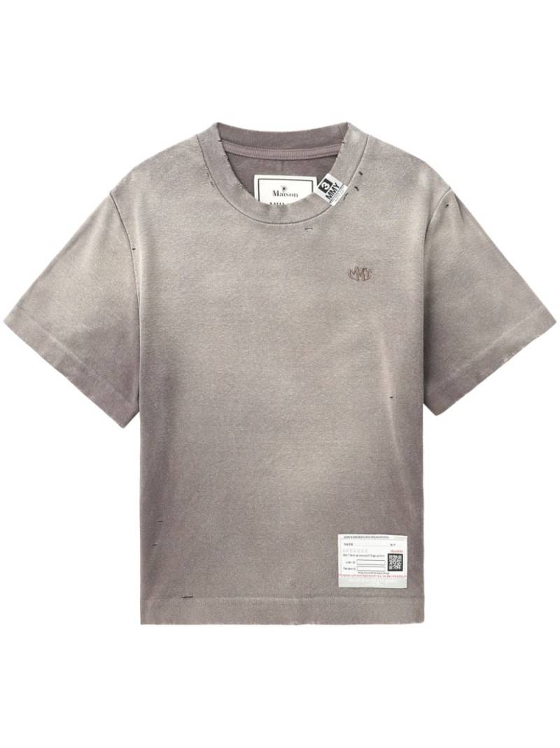 Maison MIHARA YASUHIRO logo-embroidered T-shirt - Grey von Maison MIHARA YASUHIRO