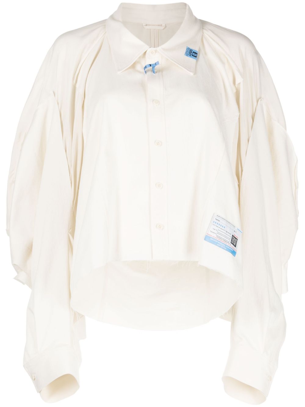 Maison MIHARA YASUHIRO logo-patches panelled cotton shirt - White von Maison MIHARA YASUHIRO