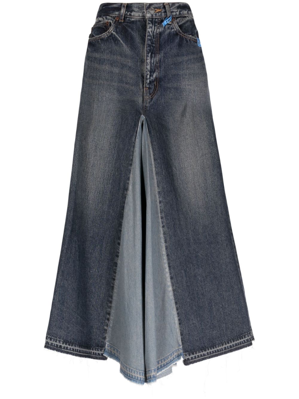 Maison MIHARA YASUHIRO mid-length denim skirt - Blue von Maison MIHARA YASUHIRO