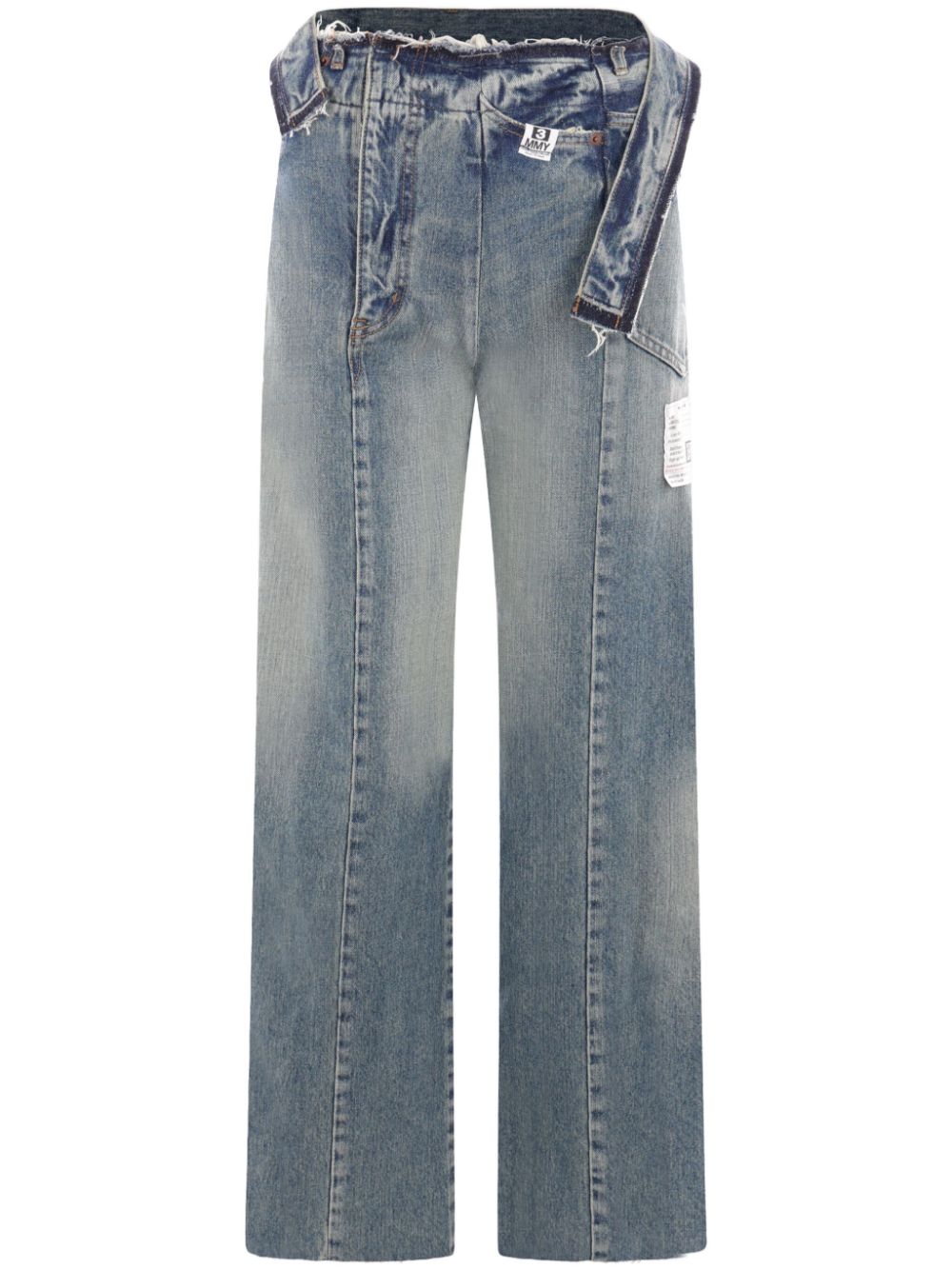 Maison MIHARA YASUHIRO panelled straight-leg jeans - Blue von Maison MIHARA YASUHIRO