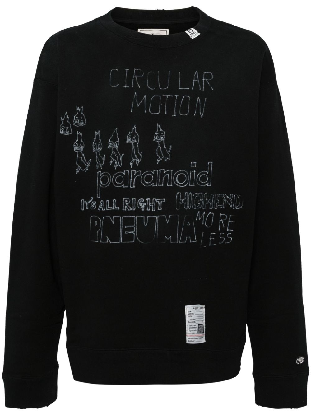 Maison MIHARA YASUHIRO printed sweatshirt - Black von Maison MIHARA YASUHIRO