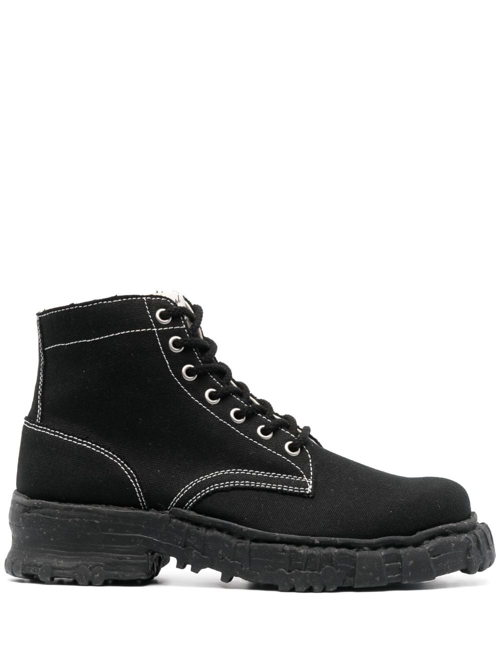 Maison MIHARA YASUHIRO side-zip canvas boots - Black von Maison MIHARA YASUHIRO