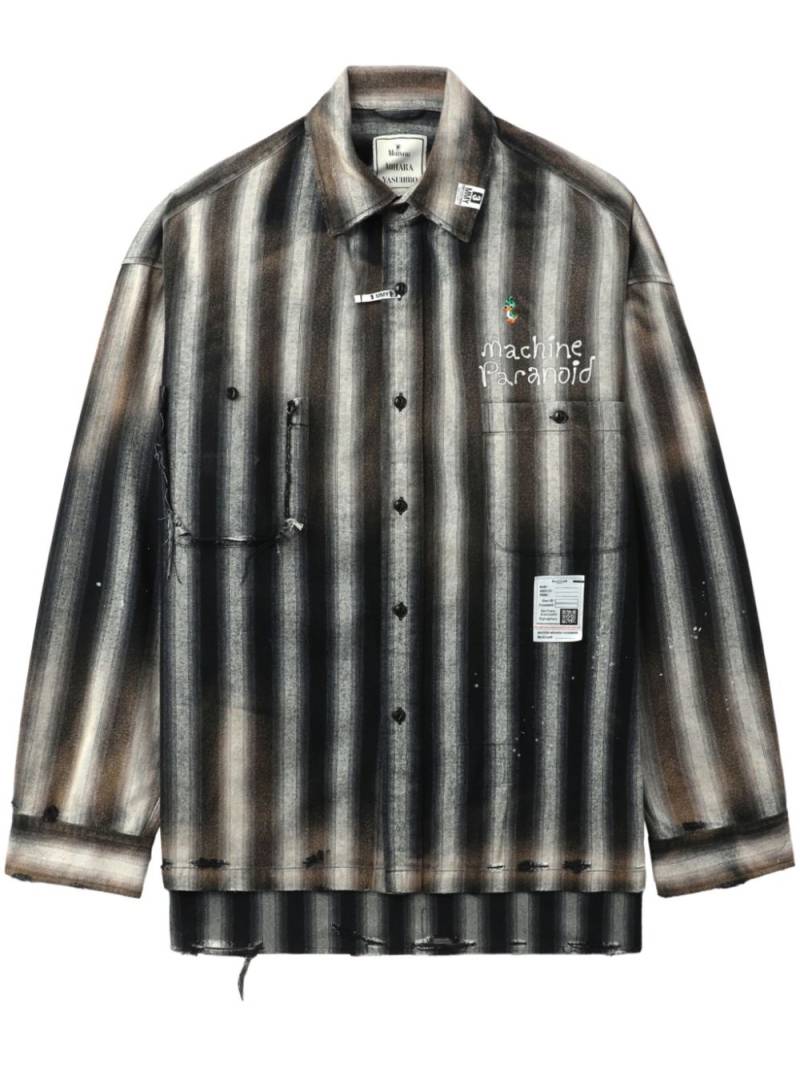 Maison MIHARA YASUHIRO striped shirt - Black von Maison MIHARA YASUHIRO