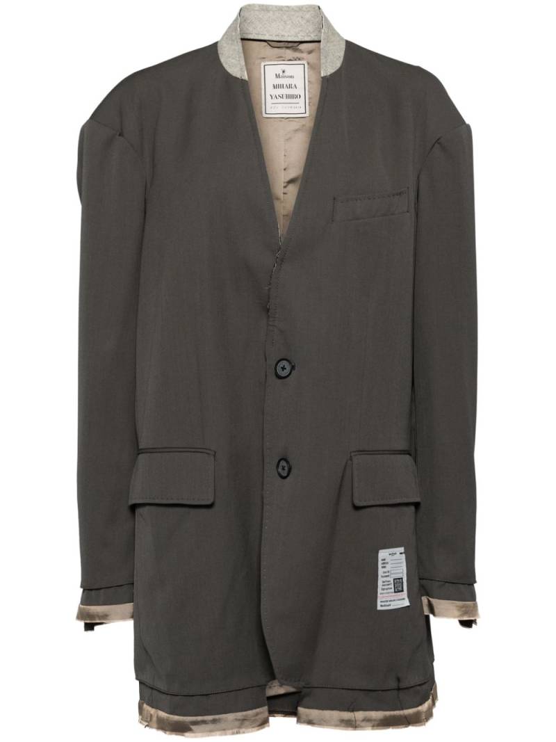 Maison MIHARA YASUHIRO wool jacket - Grey von Maison MIHARA YASUHIRO