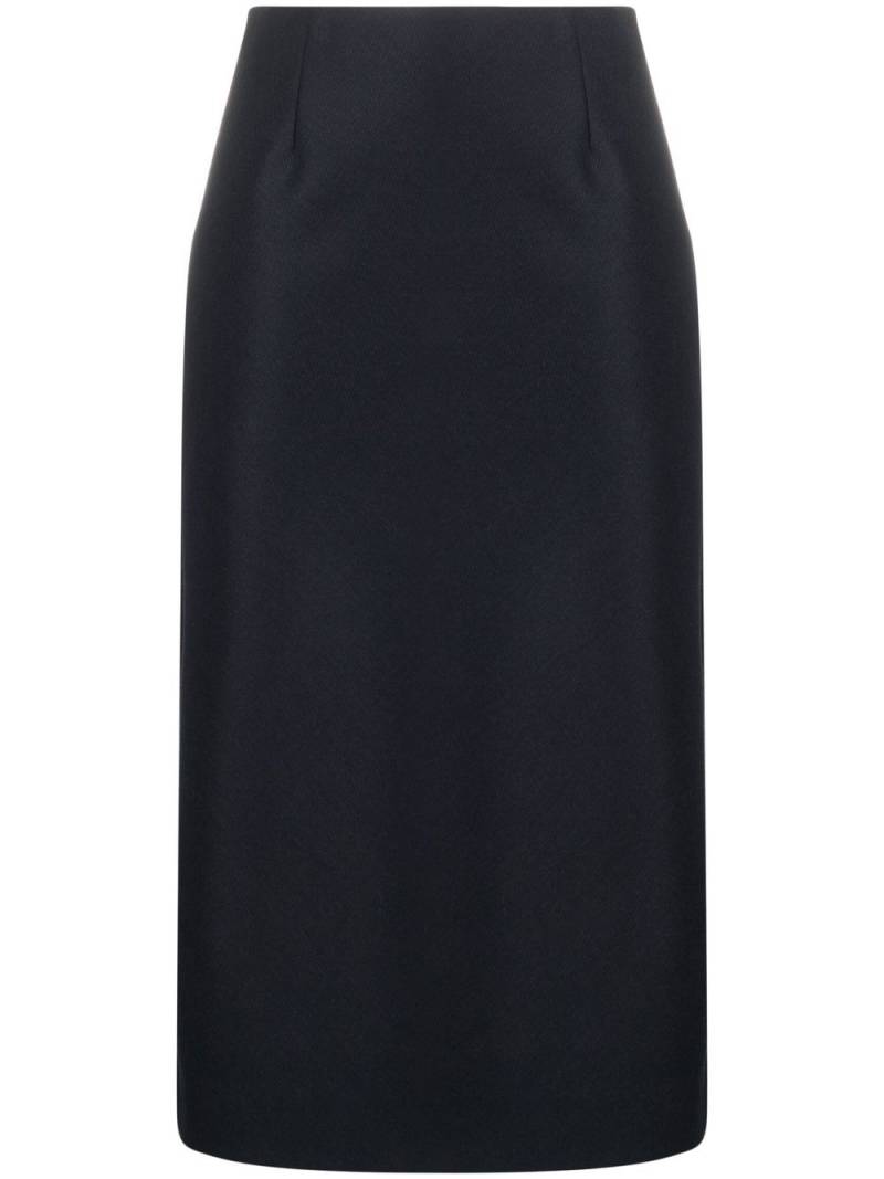 Maison Margiela A-line twill midi skirt - Blue von Maison Margiela