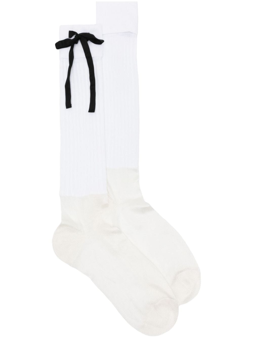 Maison Margiela Couture bow-embellishment socks - Neutrals von Maison Margiela