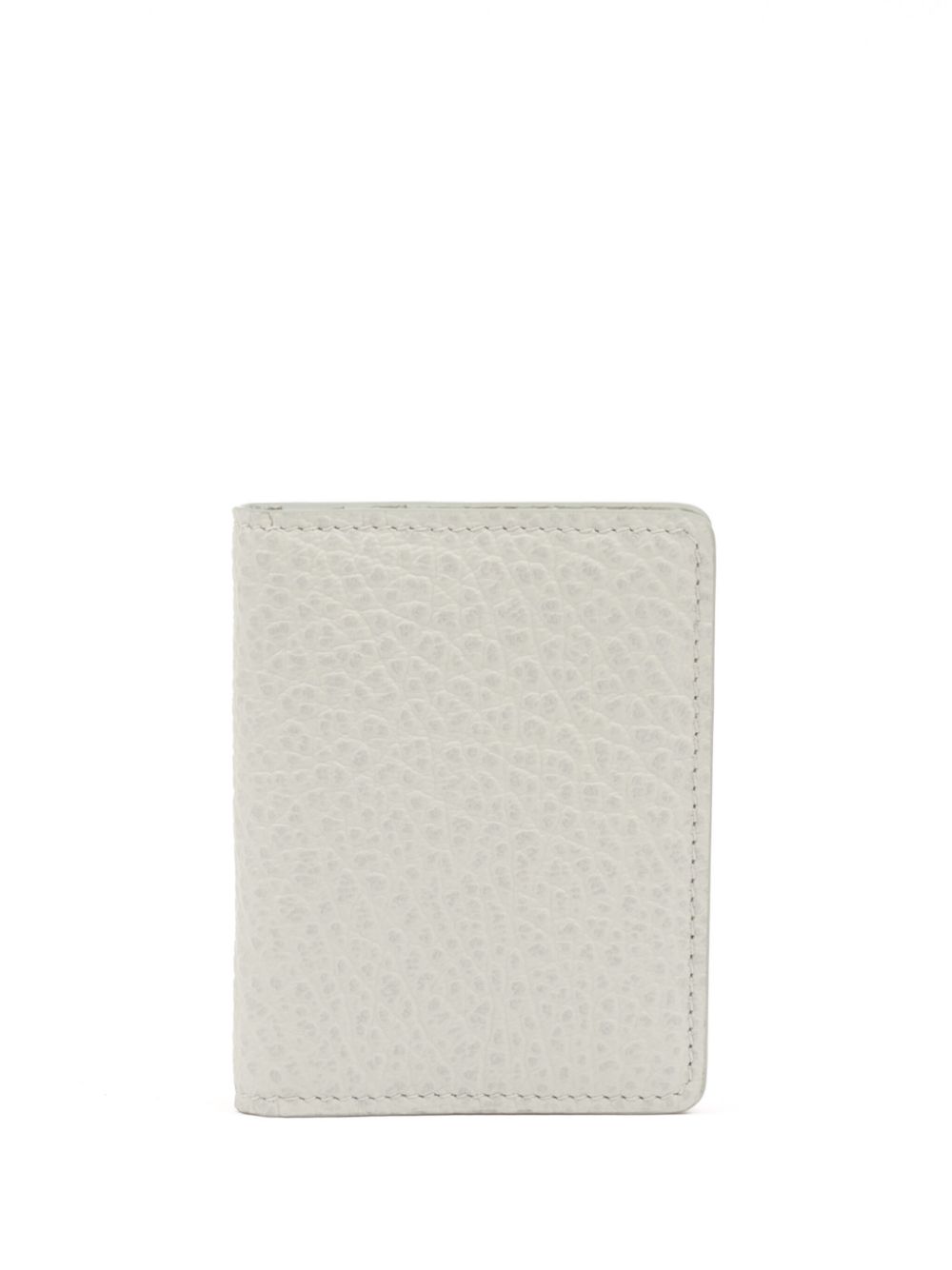 Maison Margiela Four Stitch leather cardholder - Grey von Maison Margiela