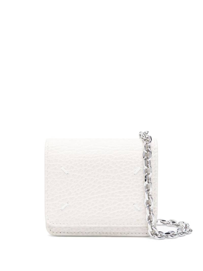 Maison Margiela Four Stitches leather chain wallet - Neutrals von Maison Margiela