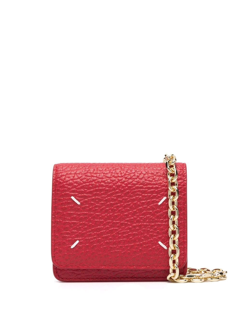 Maison Margiela Four Stitches leather chain wallet - Red von Maison Margiela