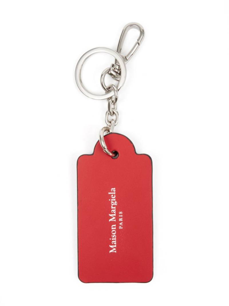 Maison Margiela Four stitch-logo leather key chain - Red von Maison Margiela