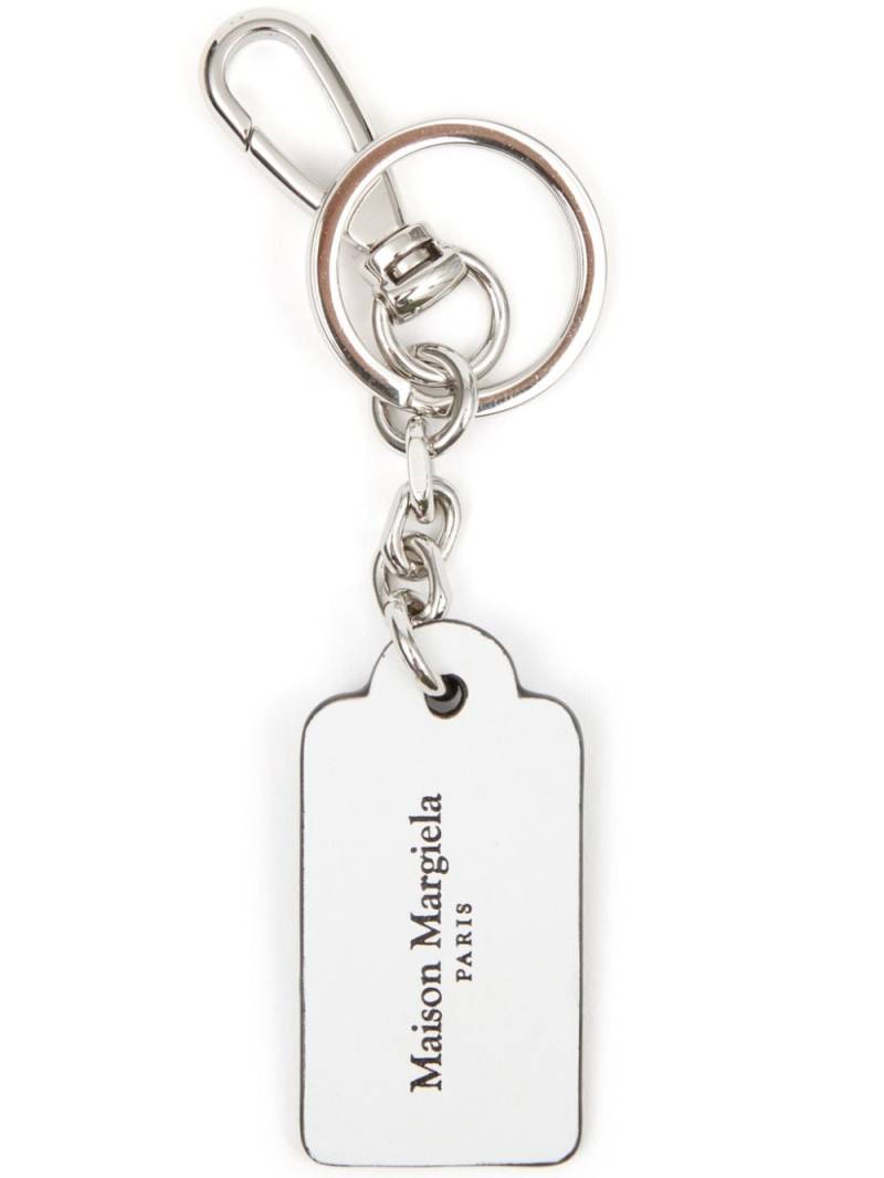 Maison Margiela four-stitch leather keyring - Black von Maison Margiela