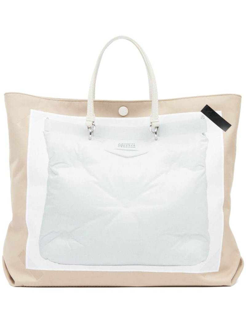 Maison Margiela Glam Slam trompe l'oeil-print tote bag - White von Maison Margiela