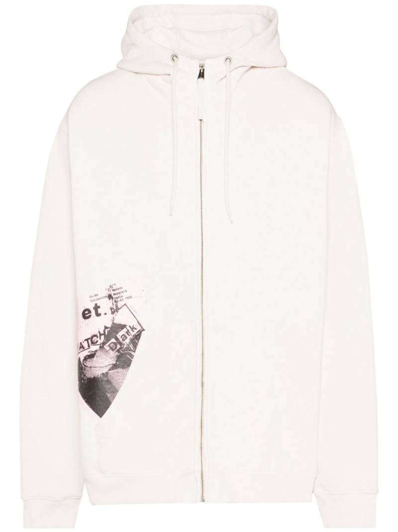 Maison Margiela Invitation cotton zip hoodie - White von Maison Margiela