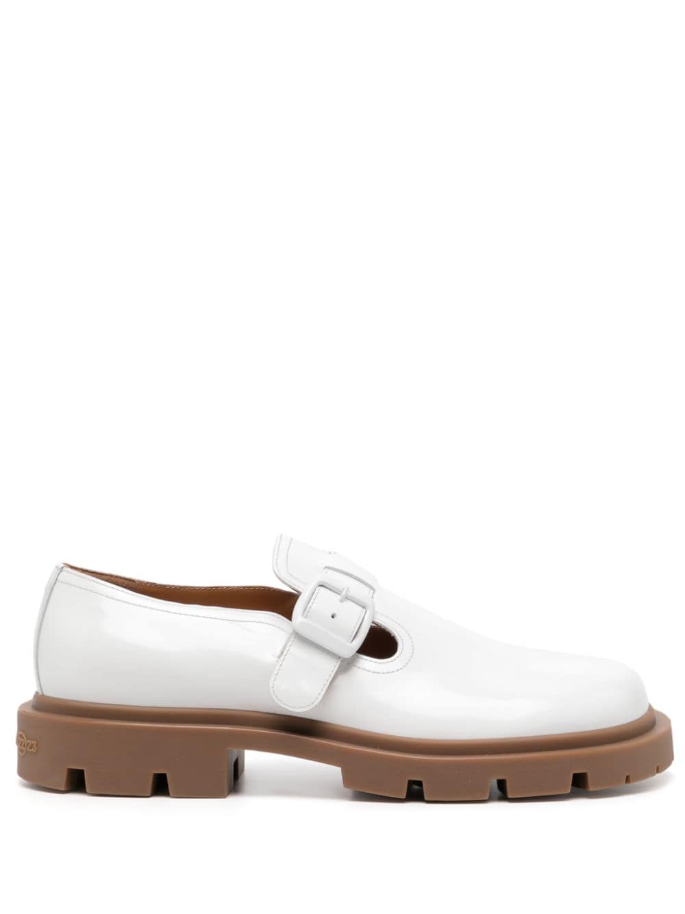 Maison Margiela Ivy leather monk loafers - White von Maison Margiela