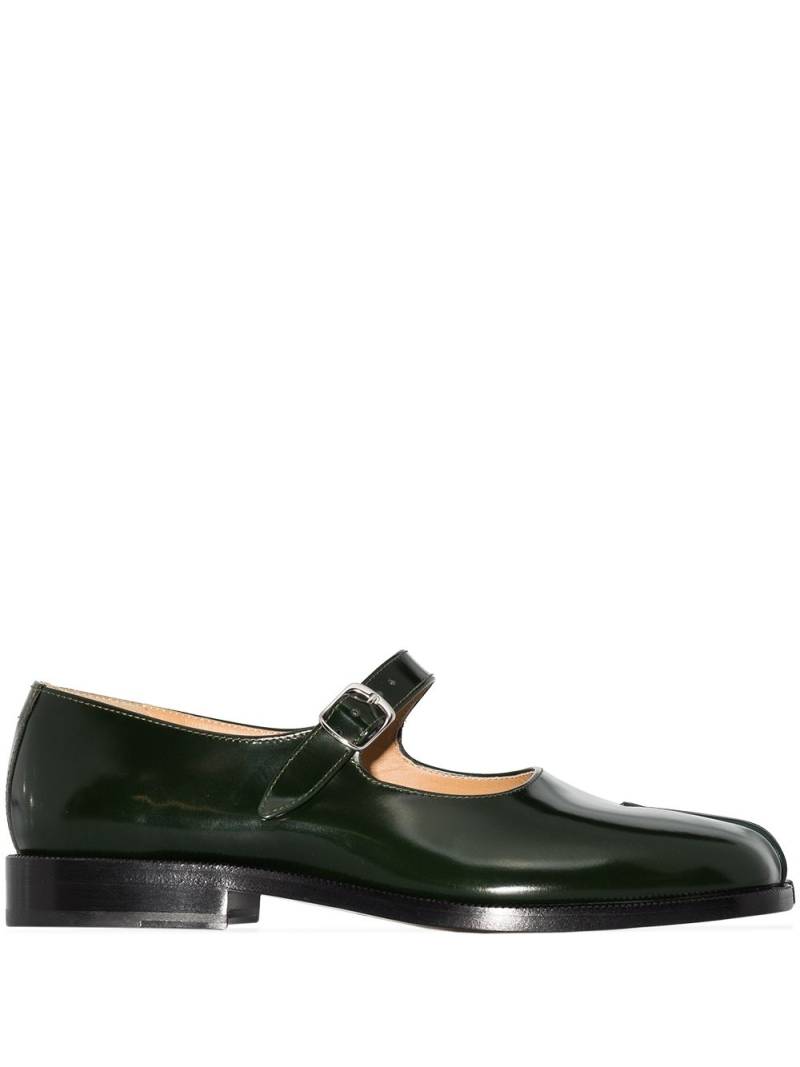 Maison Margiela Tabi leather Mary Jane shoes - Green von Maison Margiela