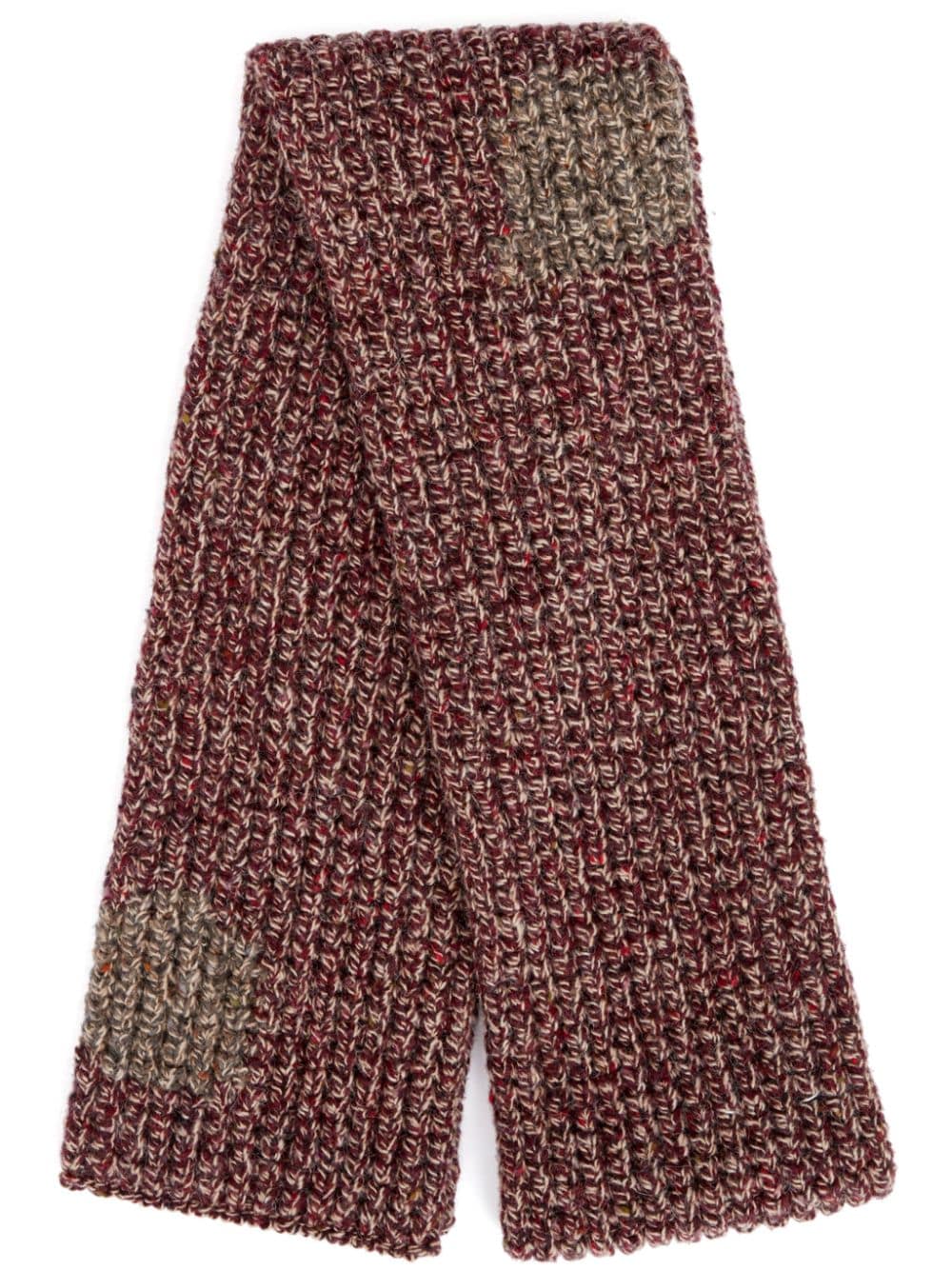 Maison Margiela Mended wool-alpaca scarf - Red von Maison Margiela