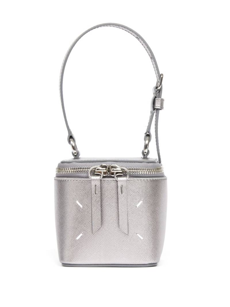 Maison Margiela Micro Cube leather tote bag - Silver von Maison Margiela